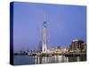 Spinnaker Tower at Twilight, Gunwharf Quays, Portsmouth, Hampshire, England, United Kingdom-Jean Brooks-Stretched Canvas