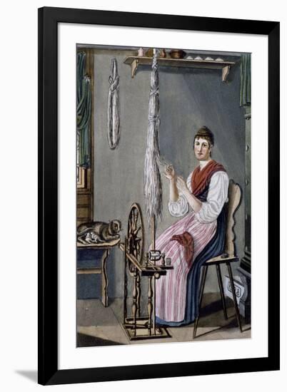 Spinner in Canton of Grisons, Switzerland, 18th Century-null-Framed Giclee Print