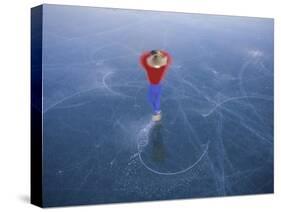 Spinning Ice Skater-null-Stretched Canvas