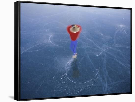 Spinning Ice Skater-null-Framed Stretched Canvas