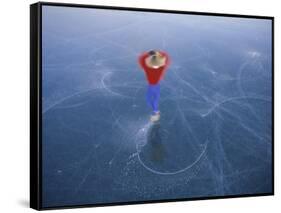 Spinning Ice Skater-null-Framed Stretched Canvas