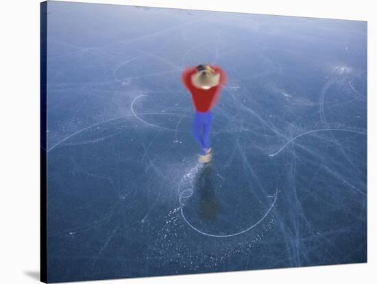 Spinning Ice Skater-null-Stretched Canvas