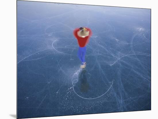 Spinning Ice Skater-null-Mounted Photographic Print