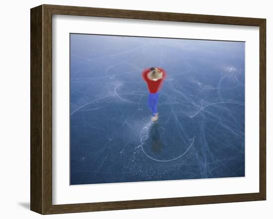 Spinning Ice Skater-null-Framed Photographic Print