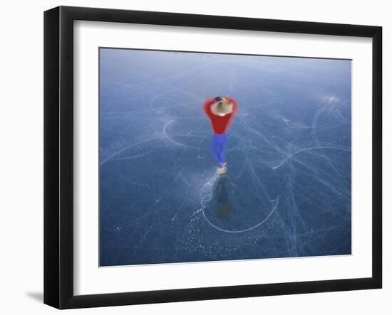 Spinning Ice Skater-null-Framed Photographic Print