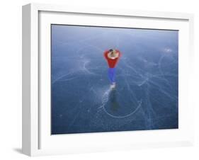 Spinning Ice Skater-null-Framed Photographic Print