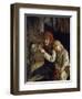 Spinning Lesson, 1859-Grigori Grigoryevich Myasoedov-Framed Giclee Print