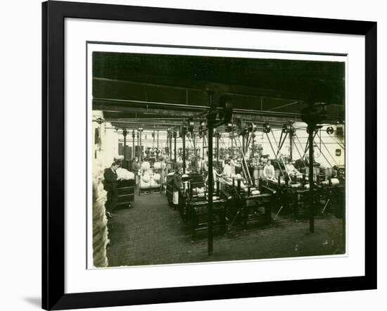 Spinning Mill in Leas, Combing Shed, 1923-English Photographer-Framed Photographic Print