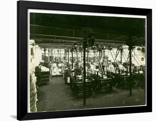 Spinning Mill in Leas, Combing Shed, 1923-English Photographer-Framed Photographic Print