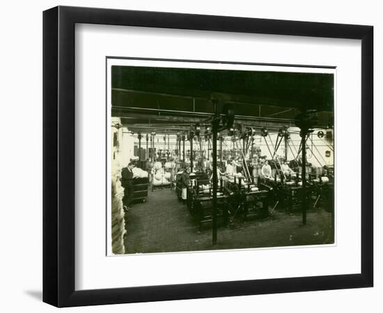 Spinning Mill in Leas, Combing Shed, 1923-English Photographer-Framed Photographic Print