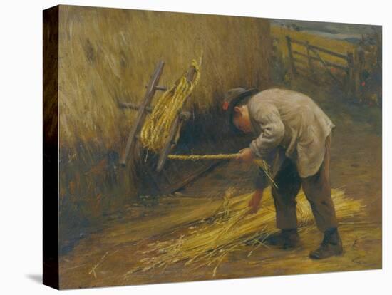 Spinning Thatch Bands, 1883-Frederick George Cotman-Stretched Canvas