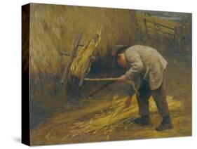 Spinning Thatch Bands, 1883-Frederick George Cotman-Stretched Canvas