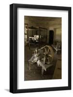 Spinning Wheel and Looms at La Purisima Mission in Lompoc California-null-Framed Photographic Print