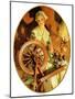 "Spinning Wheel,"March 14, 1931-Joseph Christian Leyendecker-Mounted Giclee Print