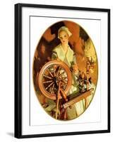 "Spinning Wheel,"March 14, 1931-Joseph Christian Leyendecker-Framed Giclee Print