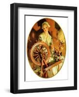 "Spinning Wheel,"March 14, 1931-Joseph Christian Leyendecker-Framed Giclee Print