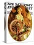 "Spinning Wheel," Saturday Evening Post Cover, March 14, 1931-Joseph Christian Leyendecker-Stretched Canvas