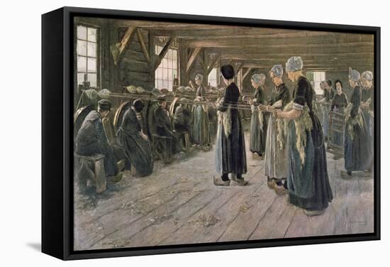 Spinning Workshop in Laren, 1889-Max Liebermann-Framed Stretched Canvas