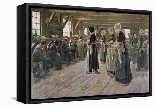 Spinning Workshop in Laren, 1889-Max Liebermann-Framed Stretched Canvas