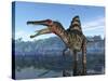 Spinosaurus Dinosaur, Artwork-Walter Myers-Stretched Canvas