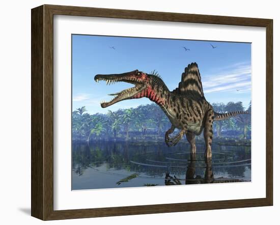 Spinosaurus Dinosaur, Artwork-Walter Myers-Framed Photographic Print