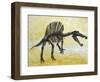 Spinosaurus Dinosaur Skeleton-Stocktrek Images-Framed Art Print