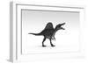 Spinosaurus Dinosaur, White Background-null-Framed Art Print