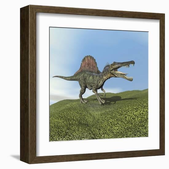 Spinosaurus Dinosaur-null-Framed Art Print