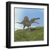 Spinosaurus Dinosaur-null-Framed Art Print