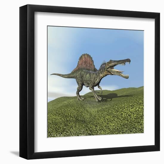 Spinosaurus Dinosaur-null-Framed Art Print