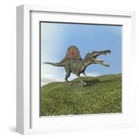 Spinosaurus Dinosaur-null-Framed Art Print