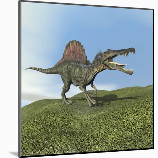 Spinosaurus Dinosaur-null-Mounted Art Print