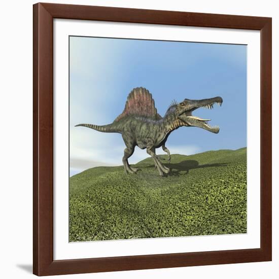 Spinosaurus Dinosaur-null-Framed Art Print