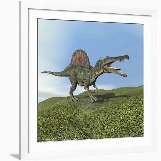 Spinosaurus Dinosaur-null-Framed Art Print