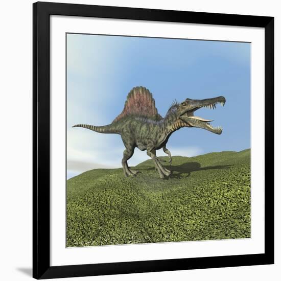 Spinosaurus Dinosaur-null-Framed Art Print