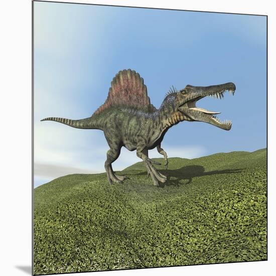 Spinosaurus Dinosaur-null-Mounted Art Print