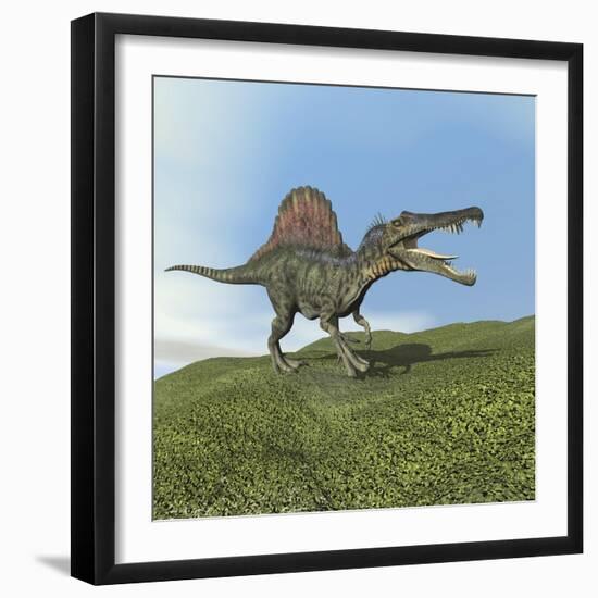 Spinosaurus Dinosaur-null-Framed Art Print