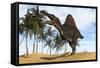 Spinosaurus Hunting in a Prehistoric Environment-null-Framed Stretched Canvas