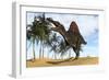 Spinosaurus Hunting in a Prehistoric Environment-null-Framed Art Print