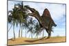 Spinosaurus Hunting in a Prehistoric Environment-null-Mounted Art Print