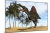 Spinosaurus Hunting in a Prehistoric Environment-null-Mounted Art Print