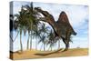 Spinosaurus Hunting in a Prehistoric Environment-null-Stretched Canvas