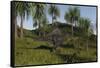 Spinosaurus Hunting in an Open Field-null-Framed Stretched Canvas