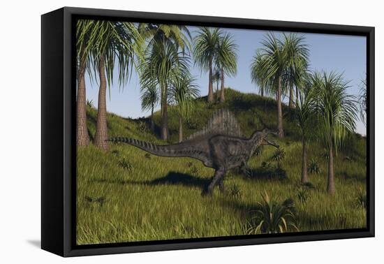 Spinosaurus Hunting in an Open Field-null-Framed Stretched Canvas