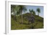 Spinosaurus Hunting in an Open Field-null-Framed Art Print