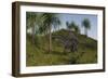 Spinosaurus Hunting in an Open Field-null-Framed Art Print