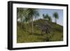 Spinosaurus Hunting in an Open Field-null-Framed Art Print