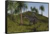 Spinosaurus Hunting in an Open Field-null-Framed Stretched Canvas