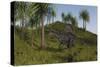 Spinosaurus Hunting in an Open Field-null-Stretched Canvas