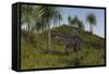 Spinosaurus Hunting in an Open Field-null-Framed Stretched Canvas